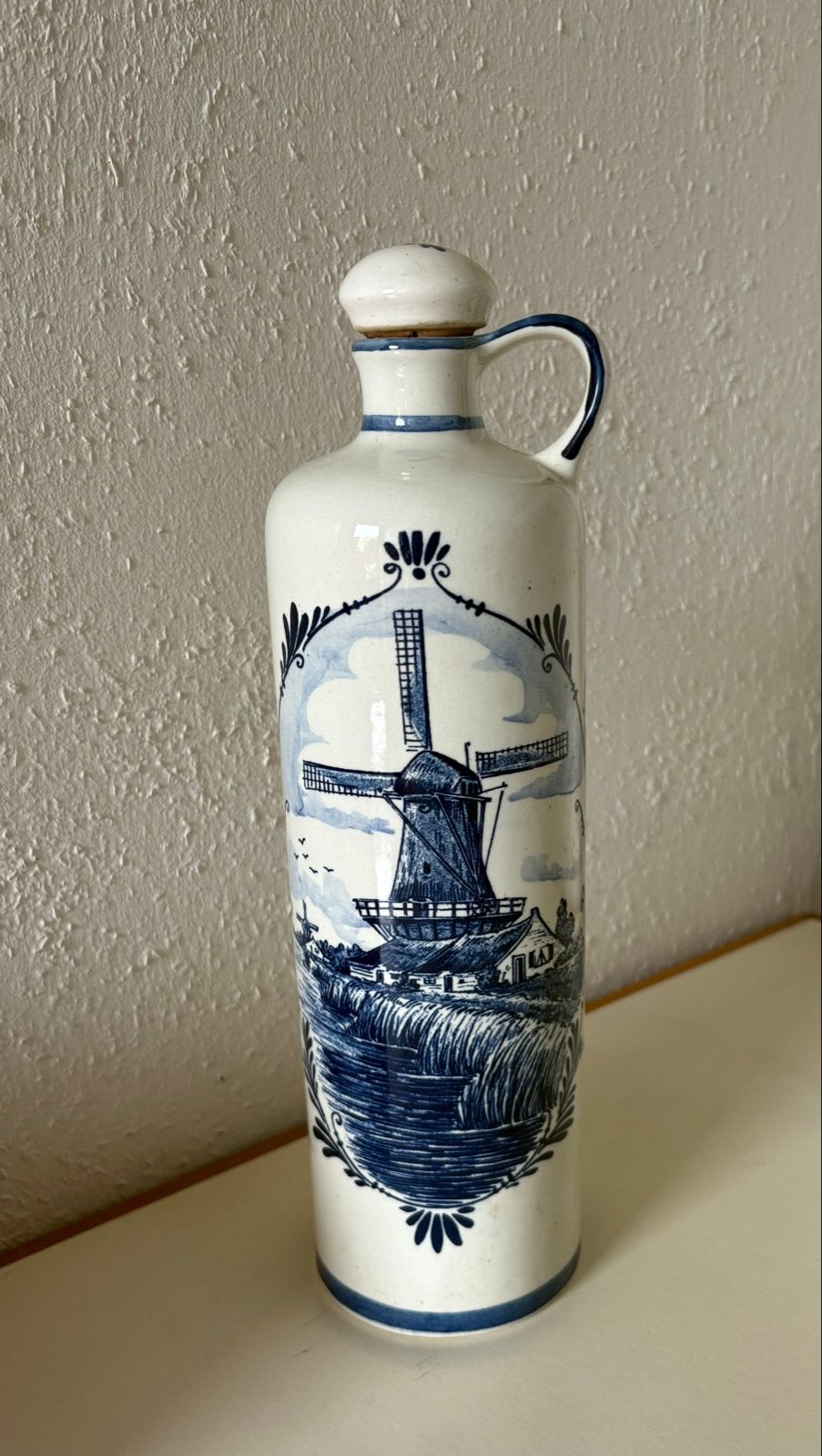 Antieke Delft Blauwe Jenever Kruik - Handwerk, Ophalen