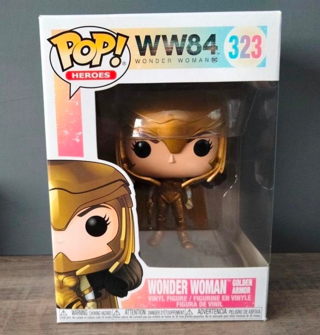 323 Wonder Woman Golden Armor WW84 Funko Pop, Verzenden, Zo goed als nieuw