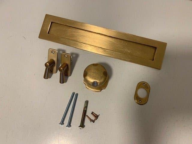 Buitendeurbeslag, Ophalen of Verzenden, Gebruikt, Koper of Messing, Overige typen
