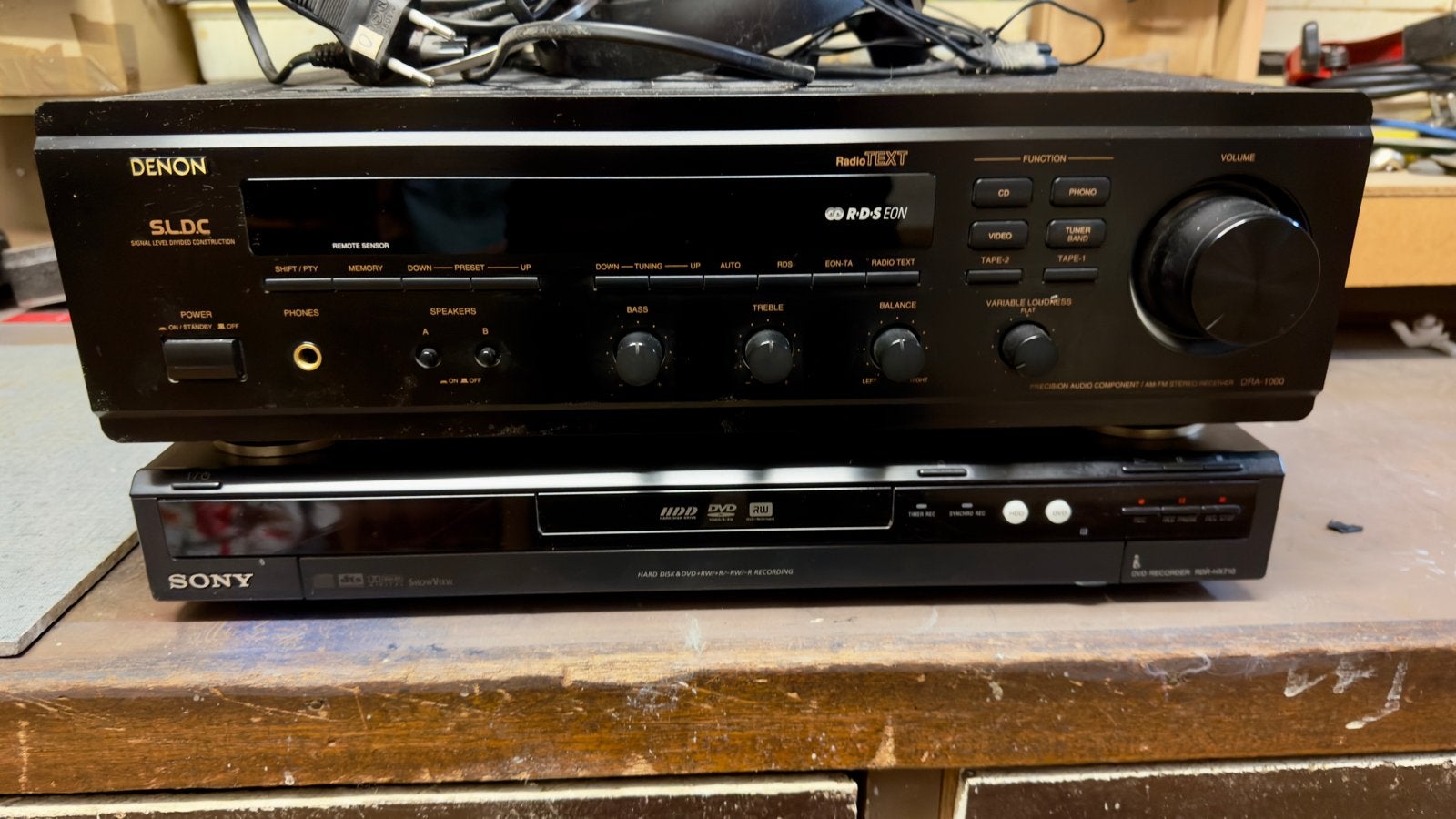 Denon DRA-1000 Receiver & Sony RDR-HX710 DVD Recorder, Audio, Tv en Foto, Stereo-sets, Ophalen, Gebruikt, Denon, Losse componenten