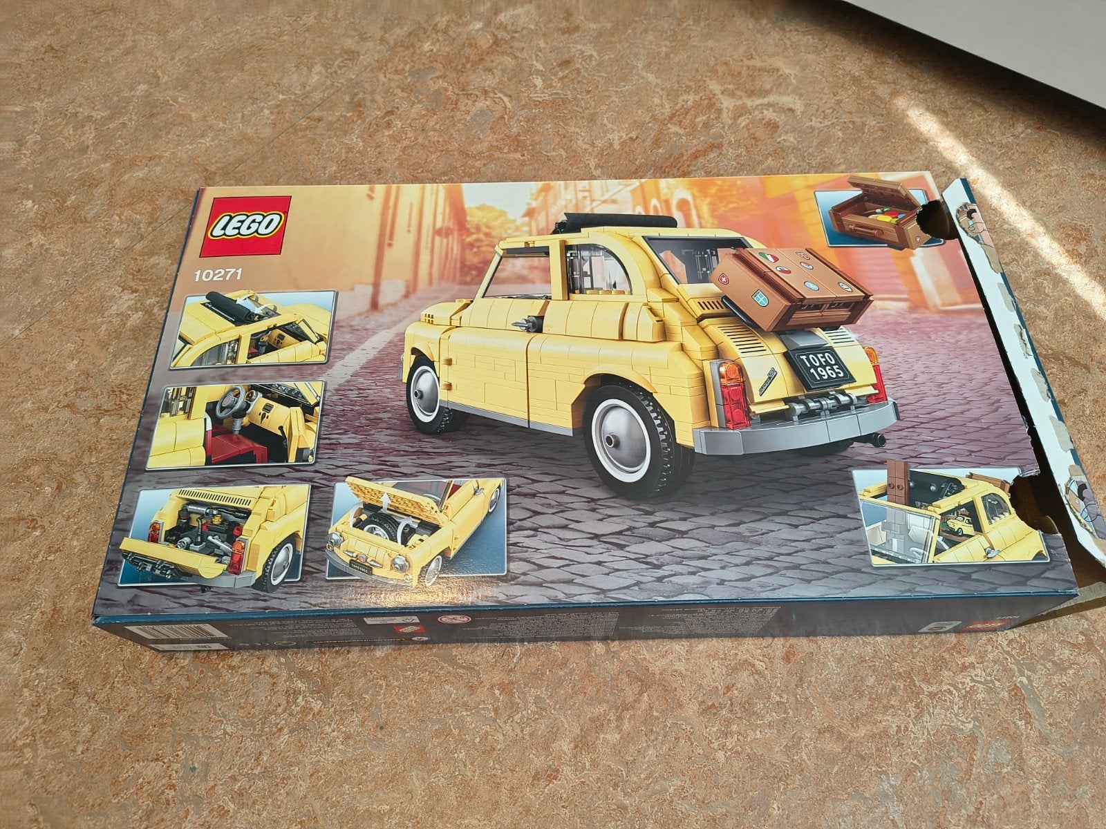 LEGO 10271 - Fiat 500 (Geel), Ophalen of Verzenden, Zo goed als nieuw