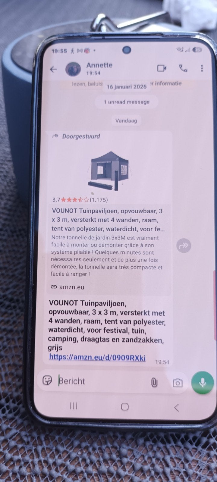 Vounot Tuinpaviljoen 3x3m met 4 wanden - Nieuw in doos, Ophalen of Verzenden
