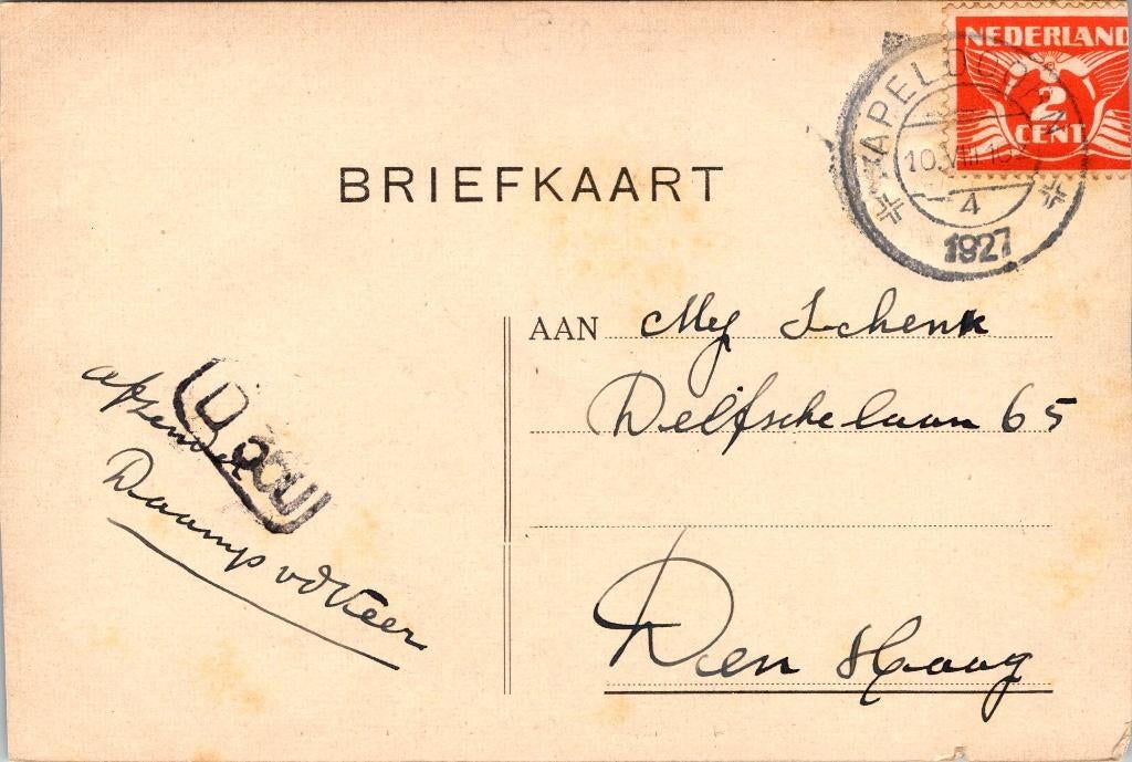 Hoog-Soeren - Echputhuis Amersfoortsche Straatweg 2x 1927, Verzenden, 1920 tot 1940, Gelopen, Gelderland