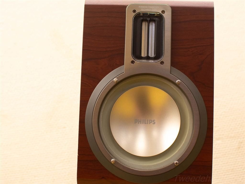 2 Philips Luidsprekers op standaard 36381, Ophalen of Verzenden, Gebruikt, Minder dan 60 watt, Philips