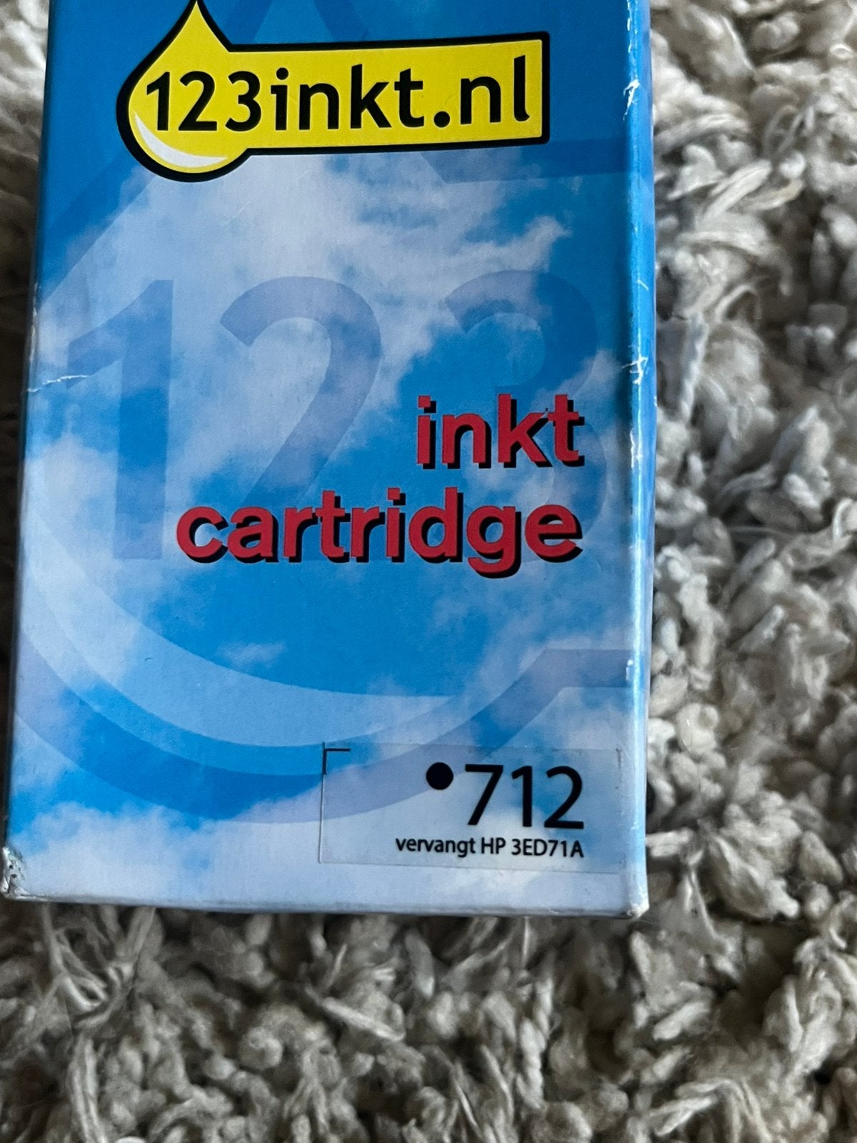 712 inkt cartridge zwart HP 3ED71A, Computers en Software, Ophalen, Nieuw, Cartridge, 123inkt.