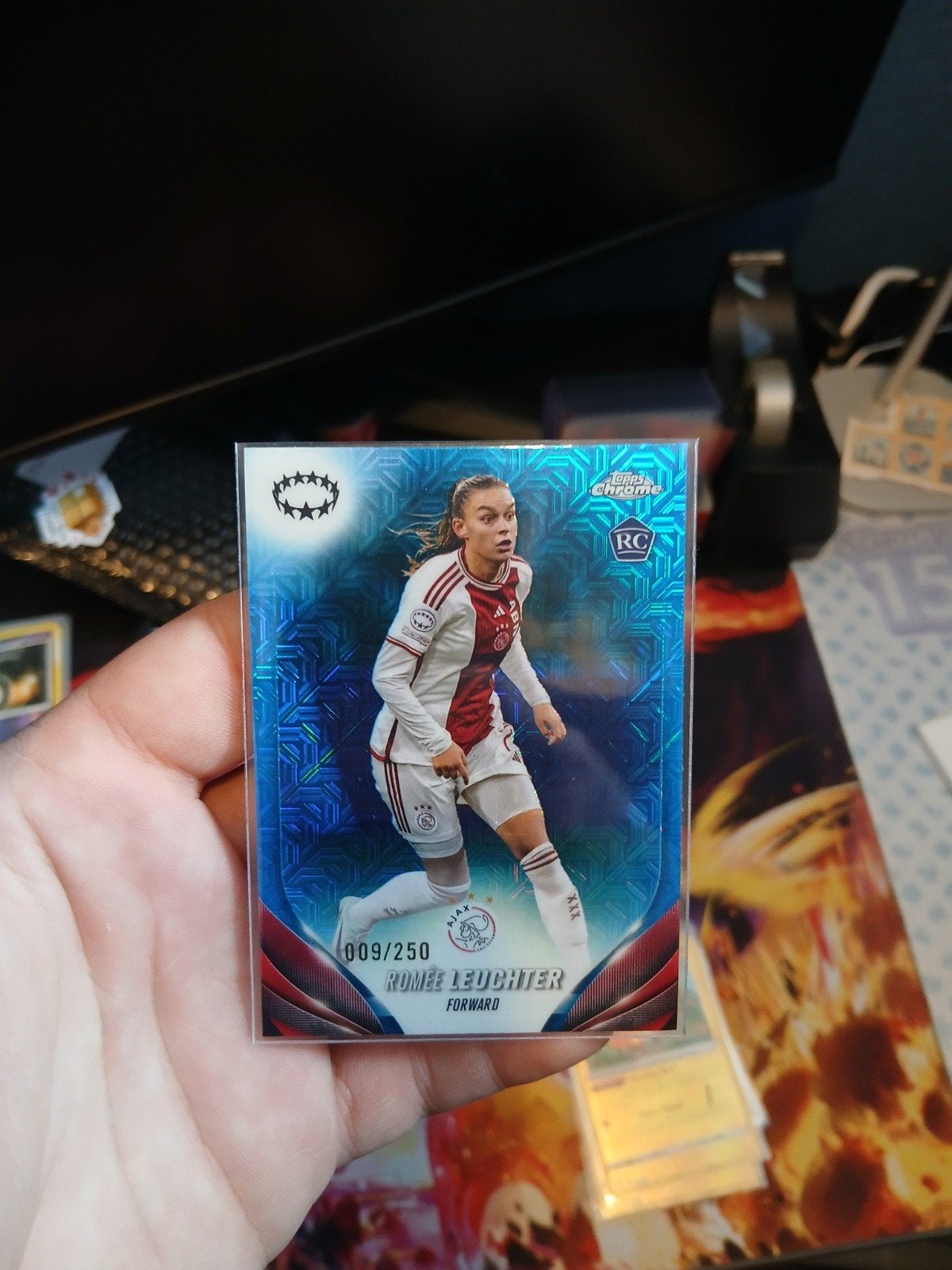 Topps Chrome Romee Leuchter 009/250 limited Ajax Vrouwen, Ophalen of Verzenden, Zo goed als nieuw, Ajax, Spelerskaart