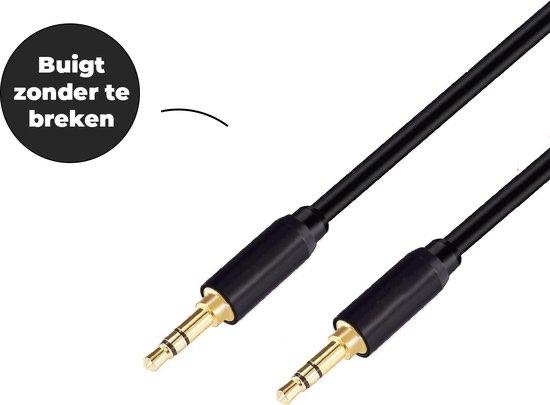 AUDIOJACK / AUX kabel 3.5 mm stereokabel | audiokabel | 1 m., Verzenden, Nieuw, Minder dan 2 meter, Luidsprekerkabel