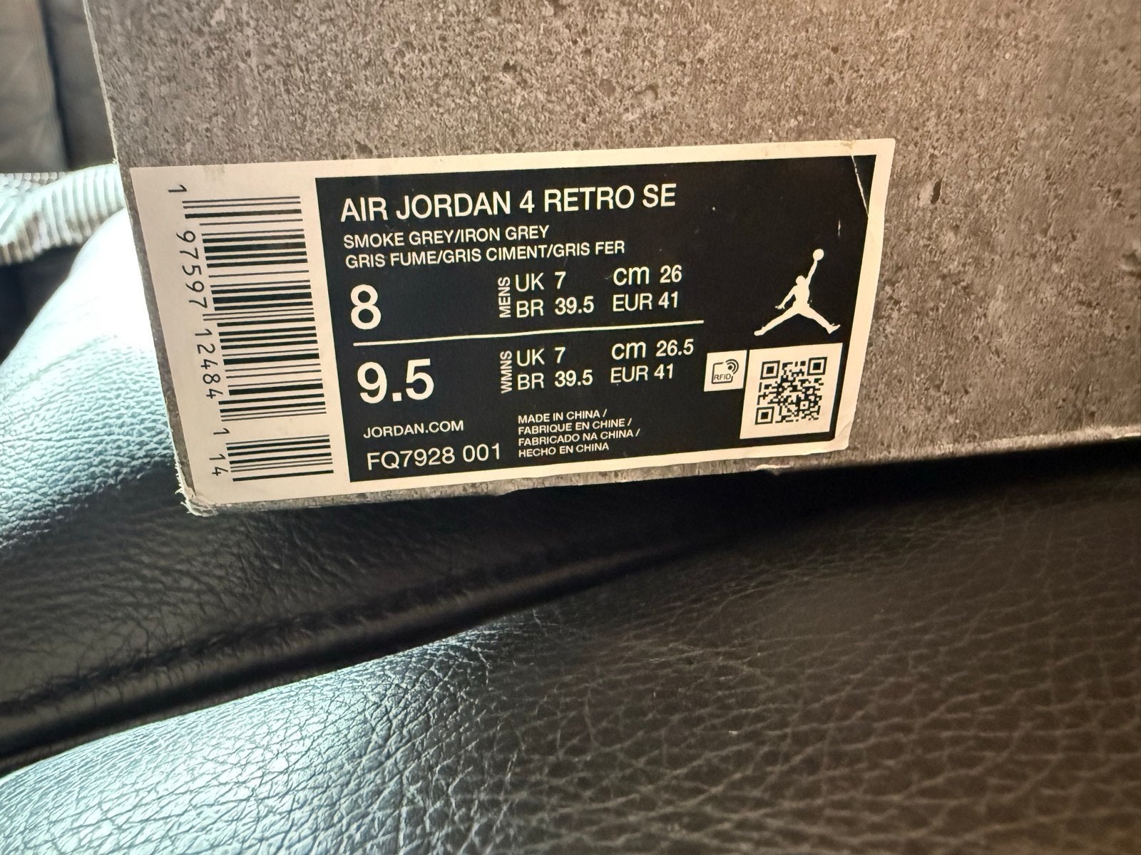 Air Jordan 4 Retro SE Paris Olympics Wet Cement Maat 41, Overige kleuren, Nieuw, Ophalen of Verzenden, Sneakers of Gympen