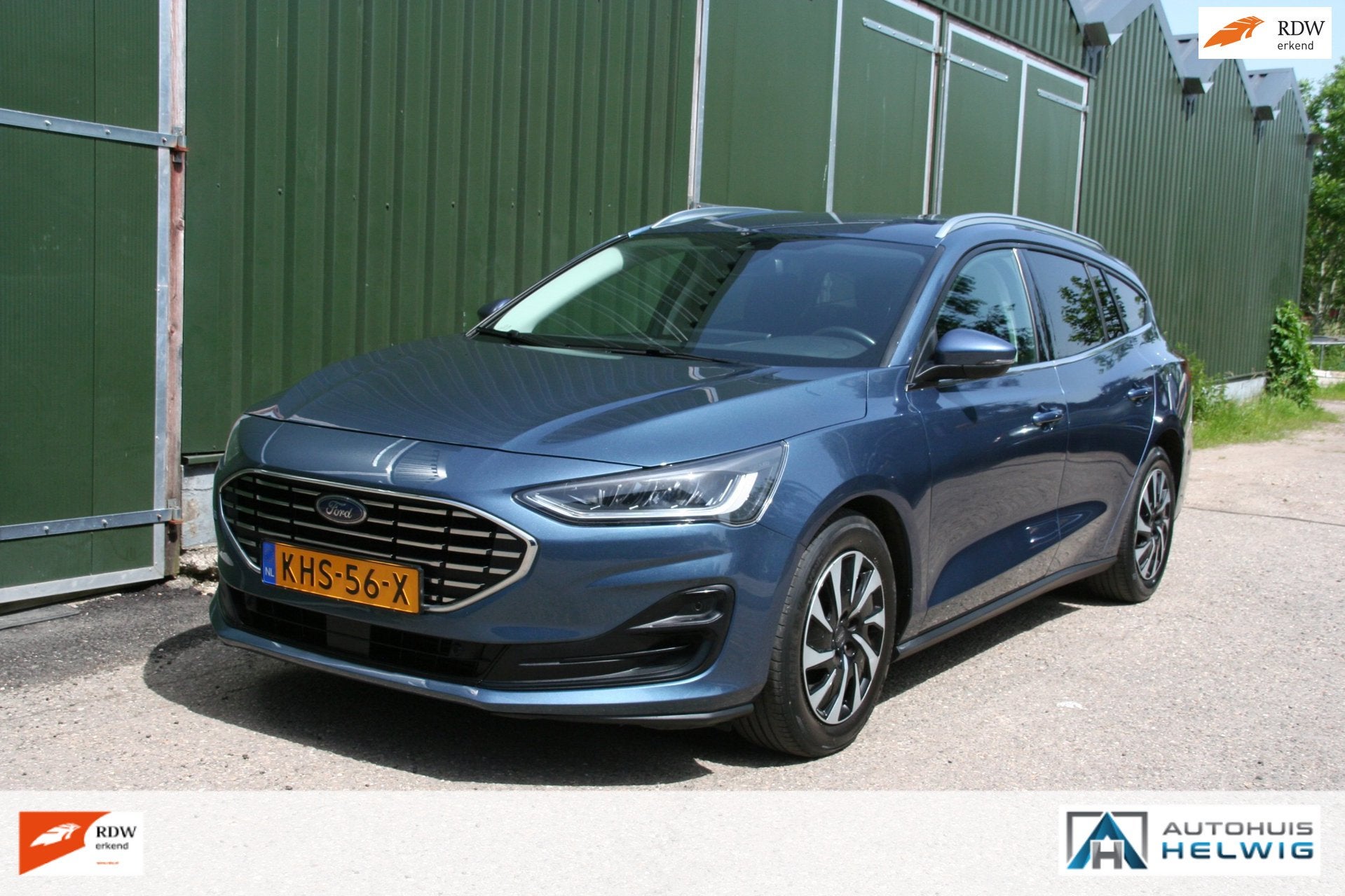 Ford Focus Wagon 1.0 EcoBoost Hybrid Titanium Style AUTOMAAT, Gebruikt, Blauw, Hybride Elektrisch/Benzine, 3 cilinders