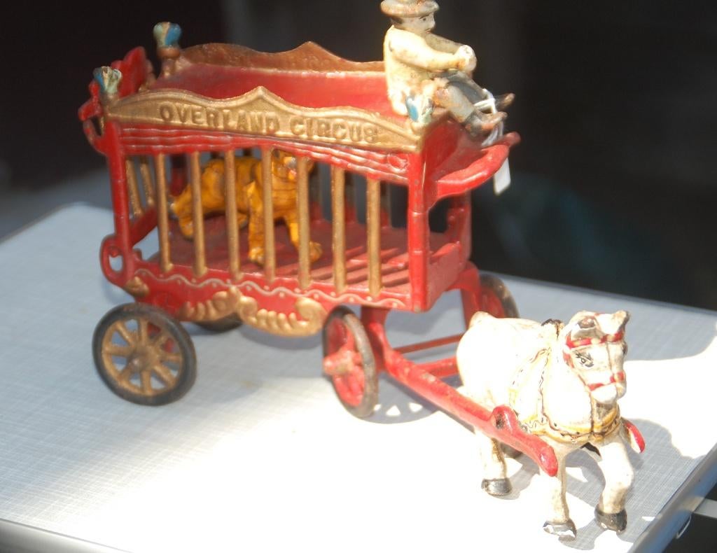 Antieke Cast iron antieke vintage circuswagen, Antiek en Kunst, Ophalen of Verzenden