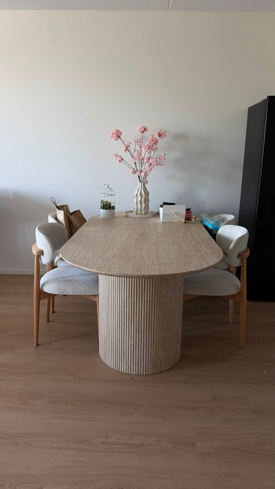 Eetkamer tafel met stoelen, Huis en Inrichting, Tafels | Eettafels, Ophalen, 200 cm of meer, 50 tot 100 cm, Zo goed als nieuw