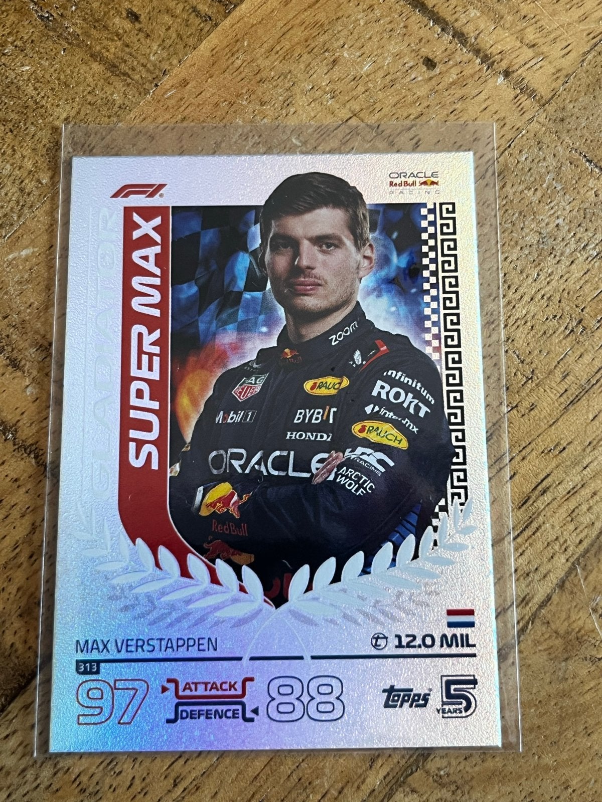 Gladiator Super Max Verstappen Kaart #313 Topps Turbo Attax, Ophalen of Verzenden, Zo goed als nieuw, Formule 1