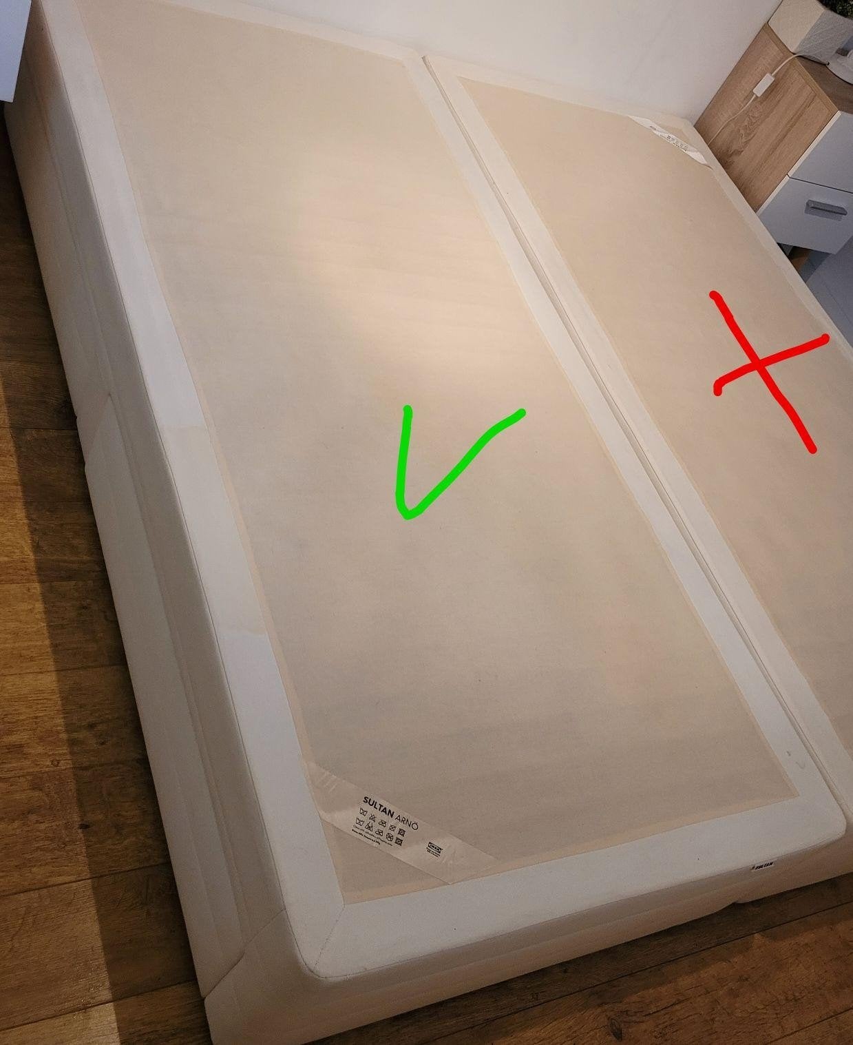 IKEA Sultan Arno boxspring 90x200 (linker deel), Huis en Inrichting, Slaapkamer | Boxsprings, Ophalen