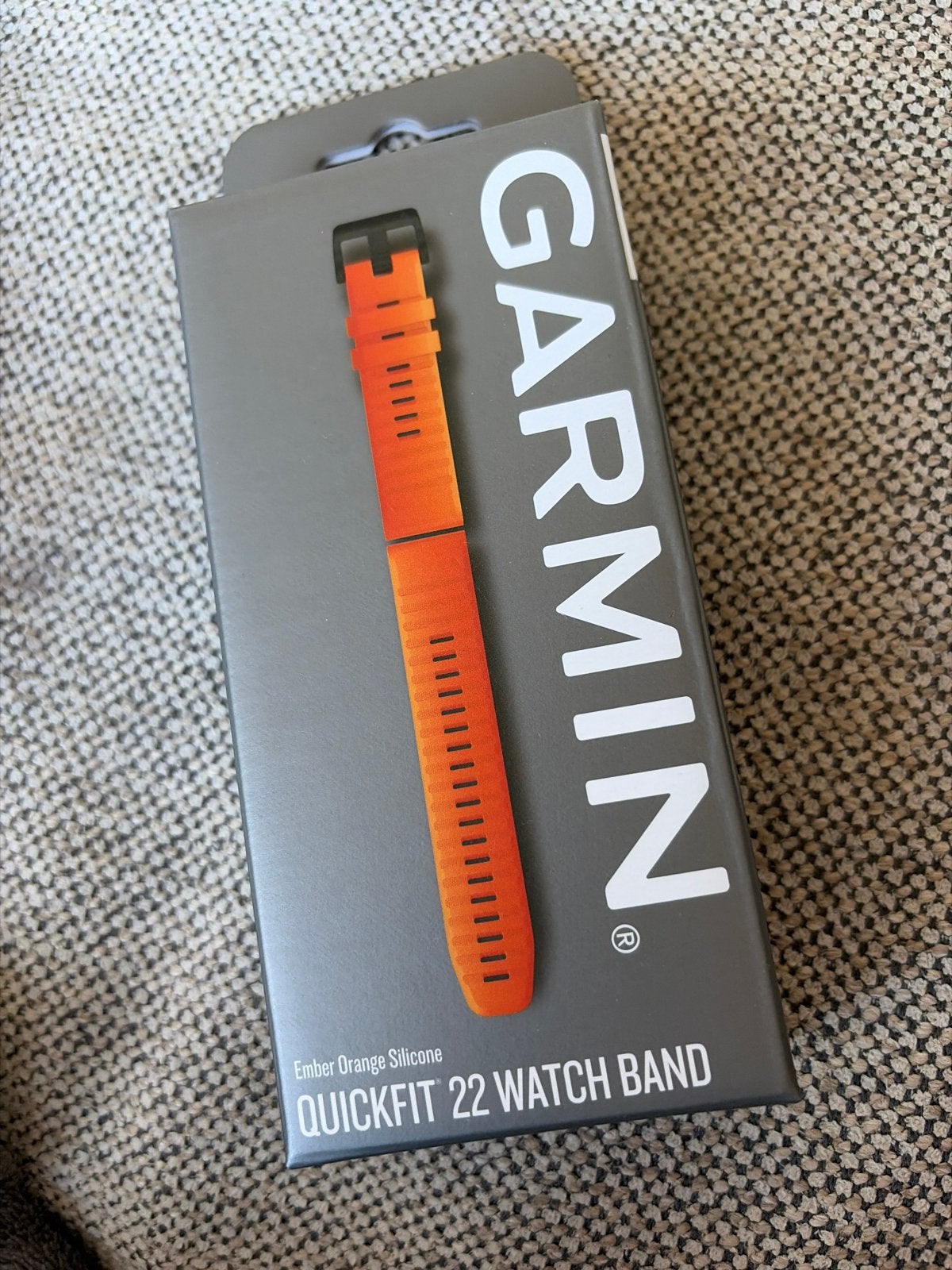 Garmin QuickFit 22 Horlogeband - Ember Oranje Silicone, Ophalen of Verzenden, Nieuw, Oranje, Android