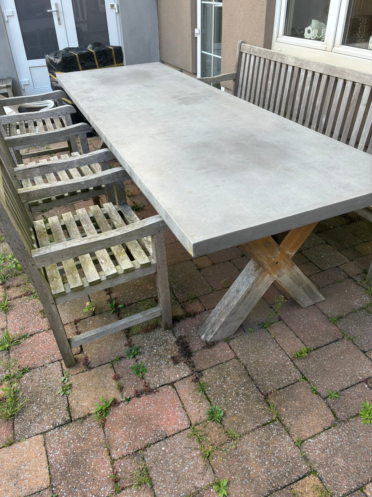 Opruimen teak tuinmeubilair, Ophalen of Verzenden, Gebruikt, Rechthoekig, Teakhout
