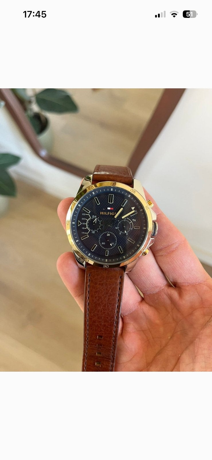 tommy hilfiger horloge goud / silver ZGAN, Ophalen of Verzenden, Zo goed als nieuw, Staal, Overige merken
