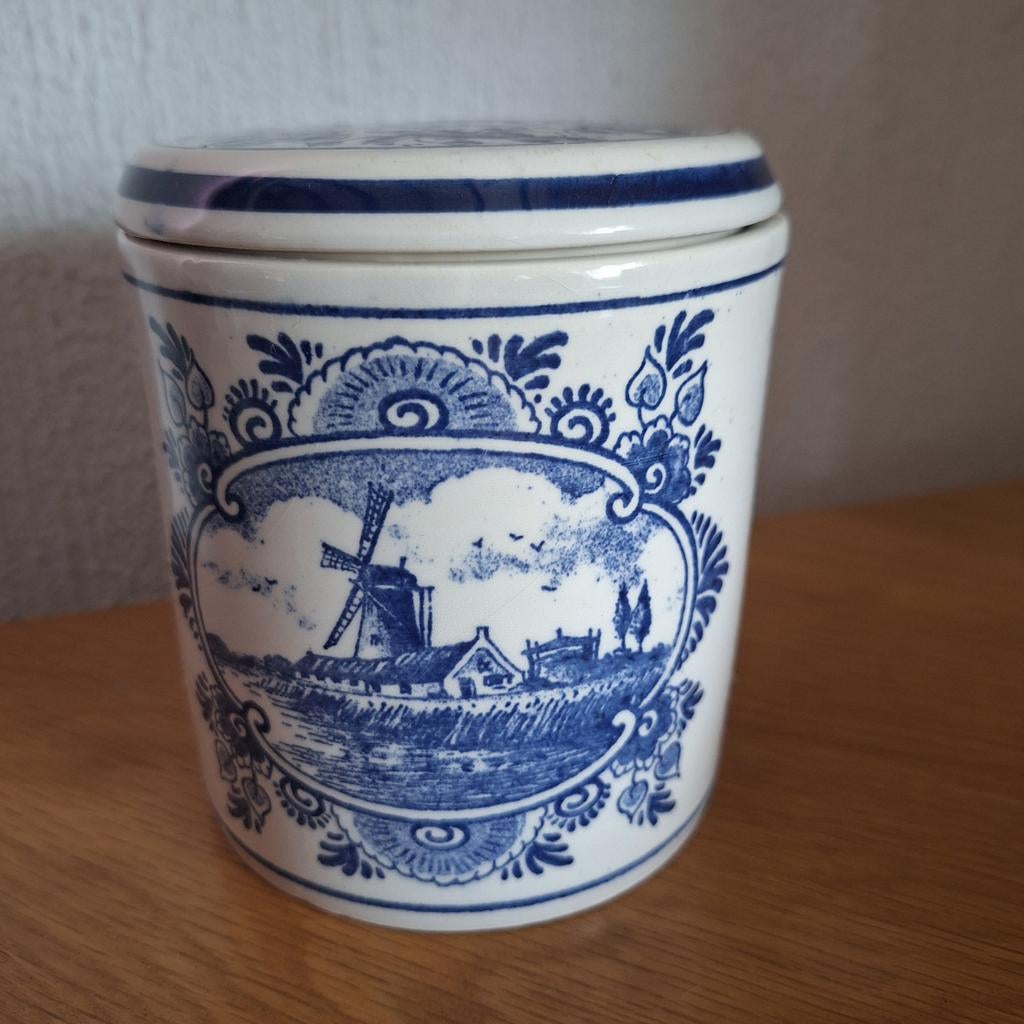 Delfts blauwe stroopwafelpot, Antiek en Kunst, Ophalen of Verzenden