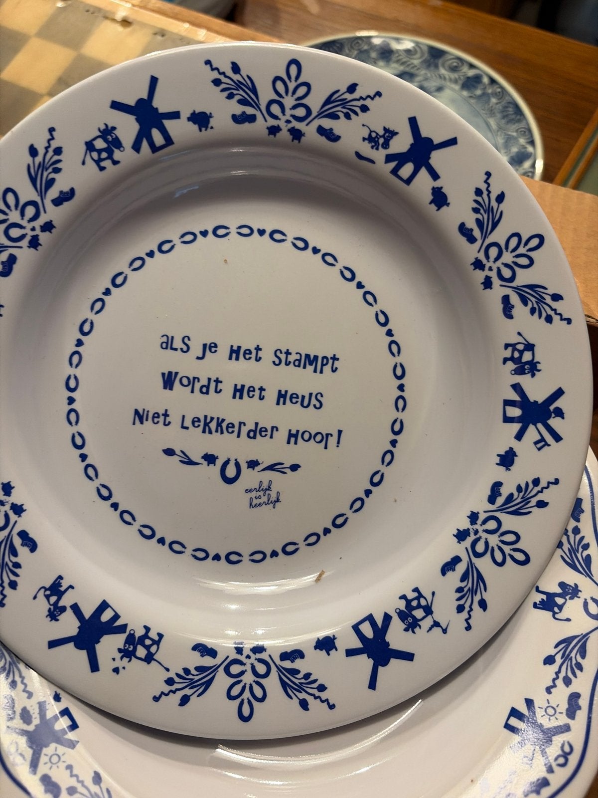 Unox plastic borden met grappige teksten, Ophalen, Kunststof, Overige merken, Zo goed als nieuw