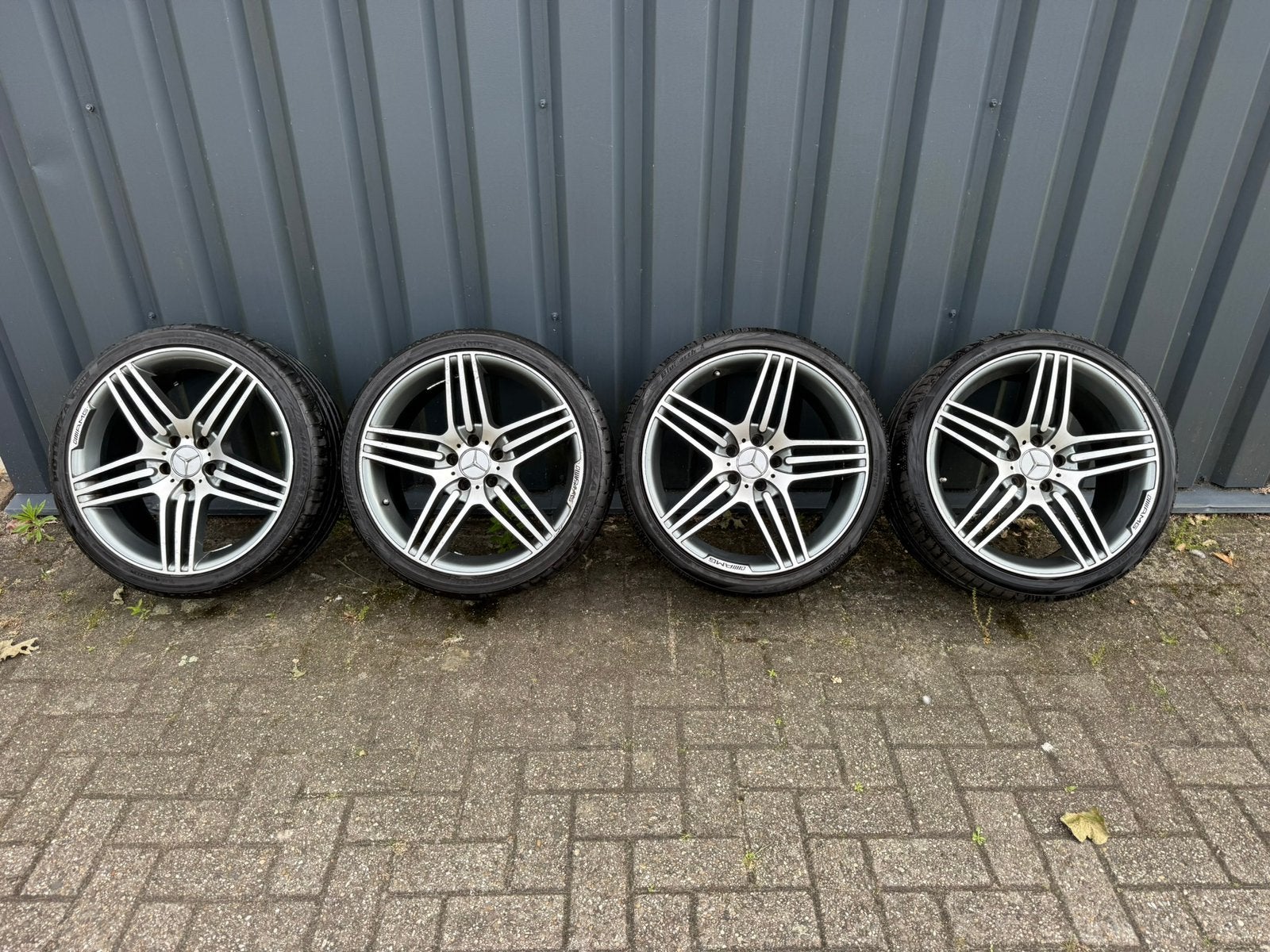Mercedes AMG velgen 19 inch – breedset SL63, Gebruikt, 275 mm, Banden en Velgen, Personenwagen