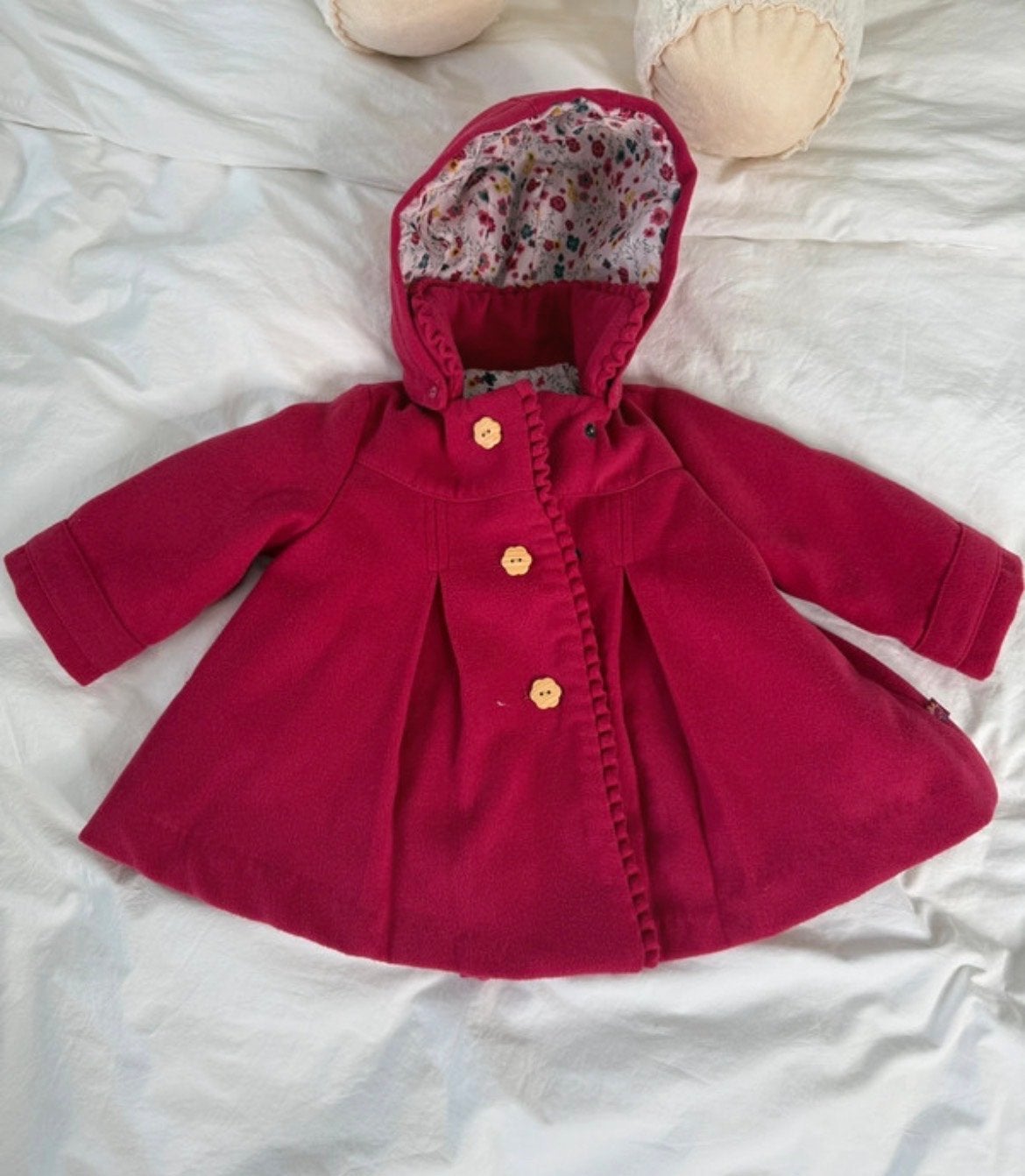 Sergent Major roze jasje met bloemenvoering, Kinderen en Baby's, Babykleding | Maat 80, Ophalen of Verzenden, Zo goed als nieuw