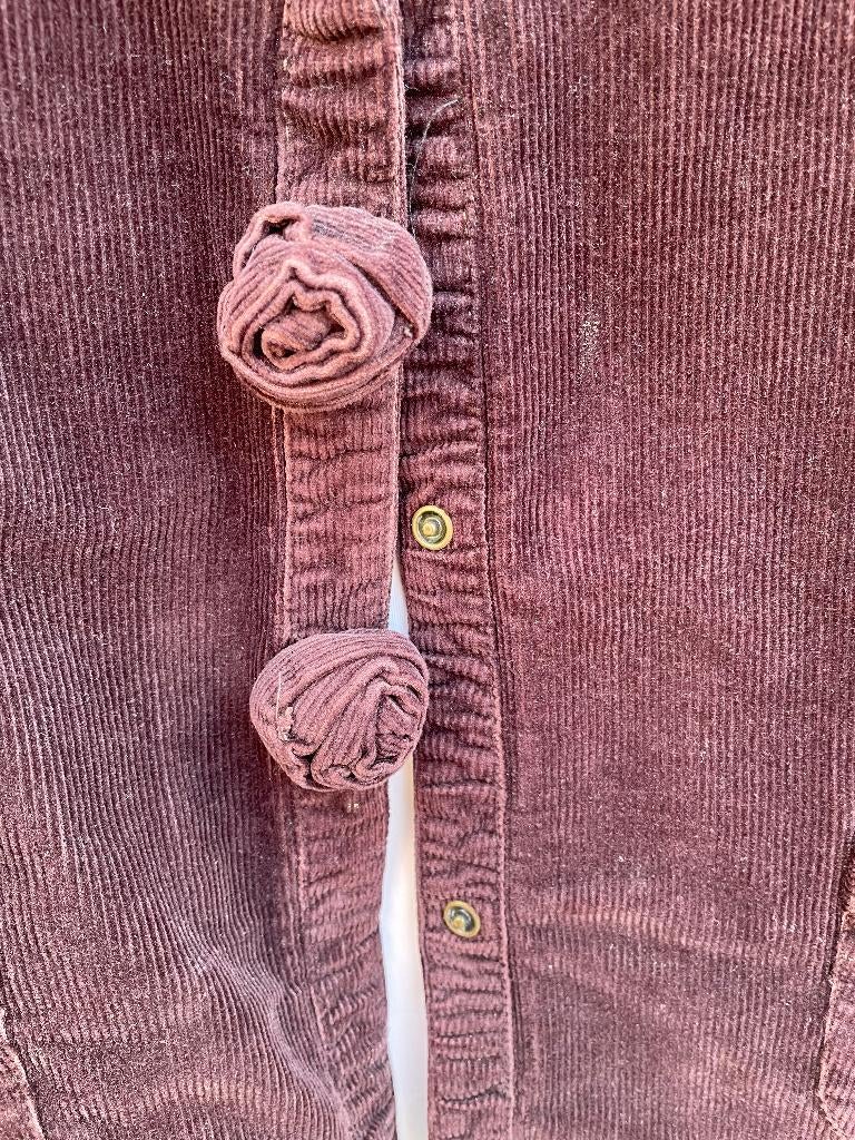 Venducci: Donkerbr ribjasje, drukknopen en sierknopen mt 46, Kleding | Dames, Bruin, Verzenden, Maat 46/48 (XL) of groter, Venducci