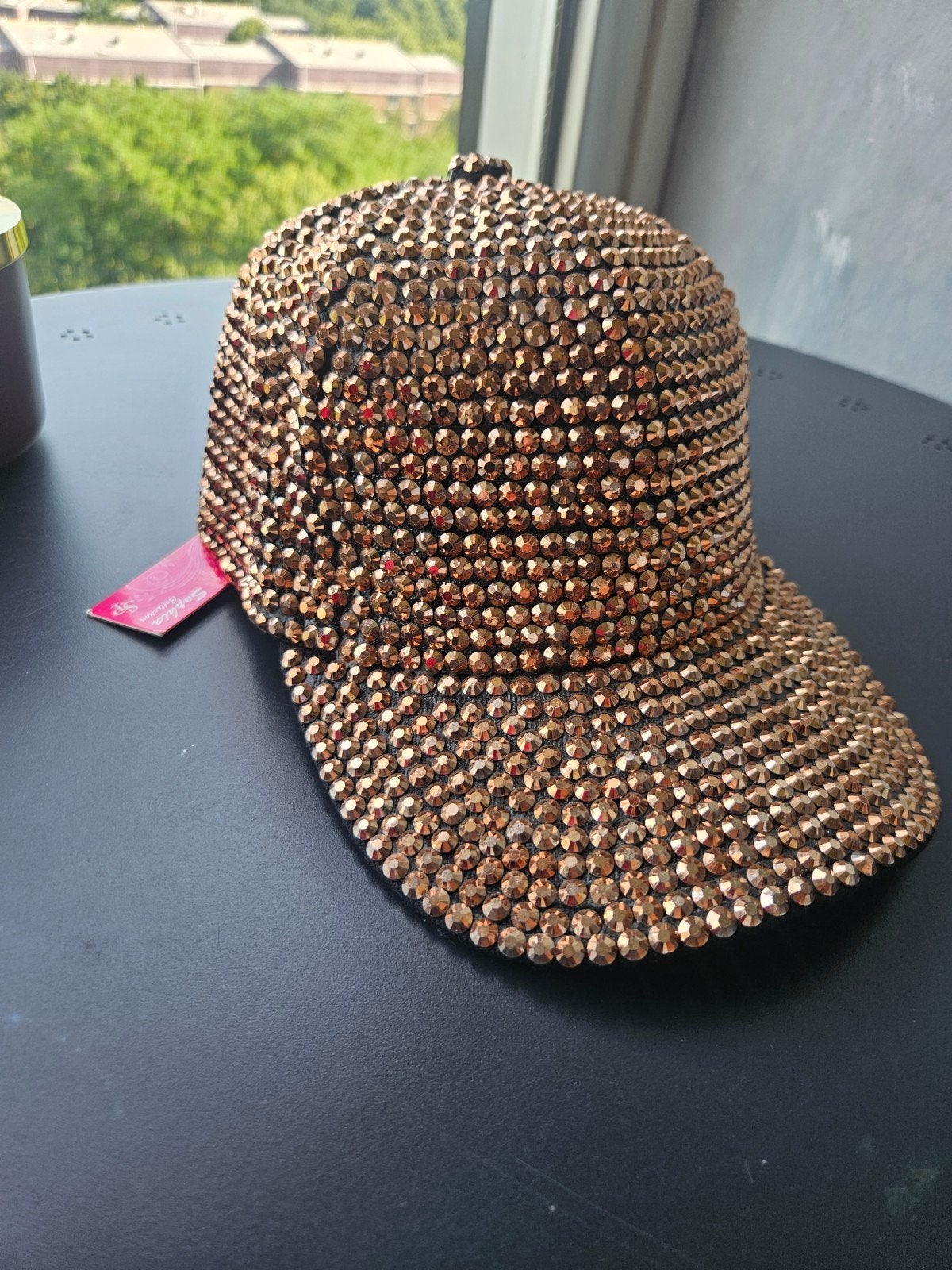 Goudkleurige Strass Pet - Nieuw met Label uit Hawaï, Nieuw, Pet, Sophia Collection, One size fits all