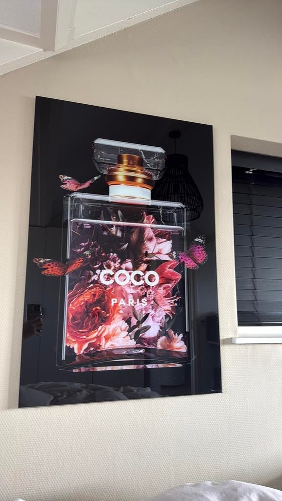 Wallfield gehard glas schilderij Butterfly Parfume 60x90cm, Ophalen