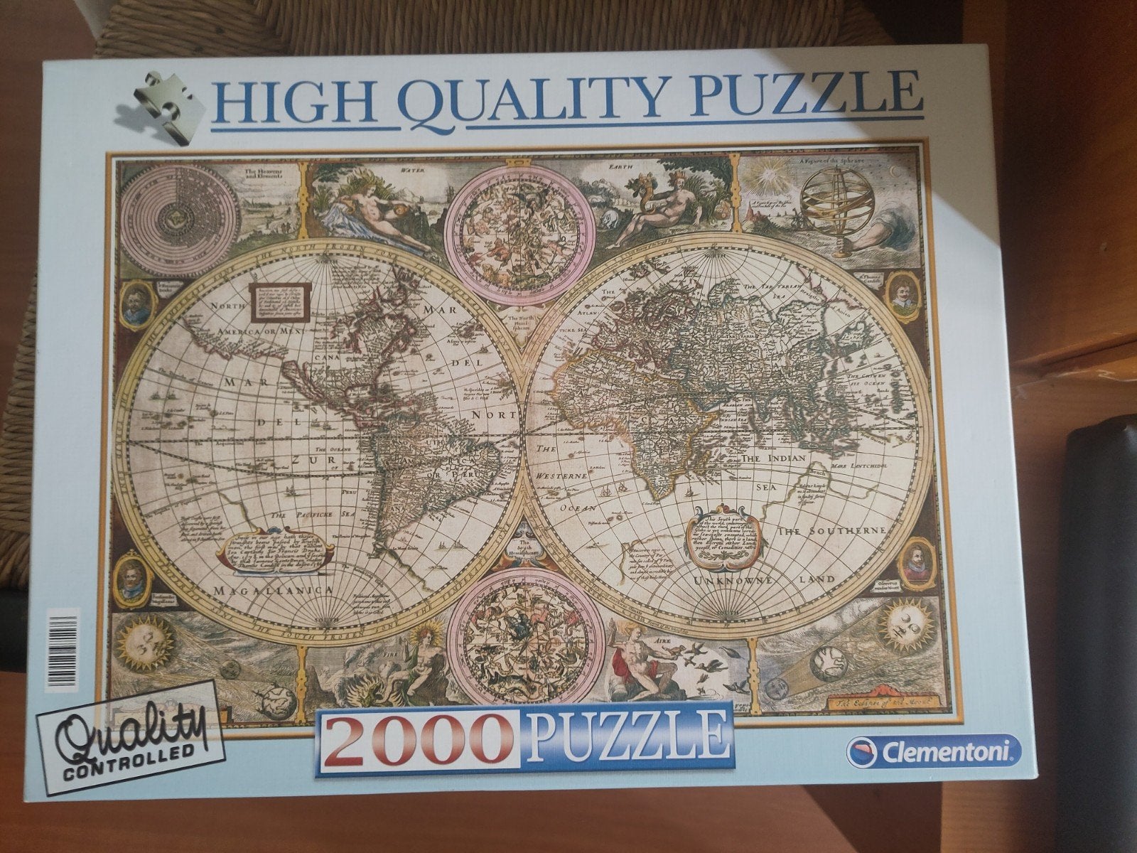 Clementoni Wereldkaart Puzzel 2000 Stukjes, Ophalen of Verzenden, Meer dan 1500 stukjes, Zo goed als nieuw, Legpuzzel