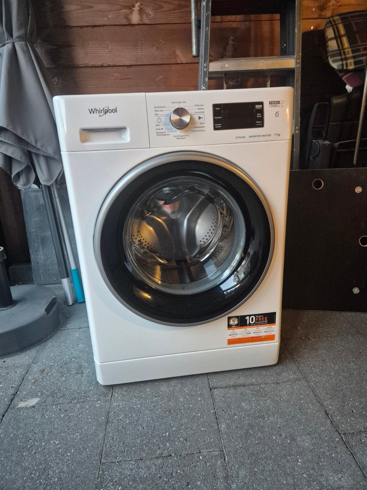 Whirlpool Wasmachine 7 kg - Zo goed als nieuw, Ophalen, Wolwasprogramma, Zo goed als nieuw, 85 tot 90 cm
