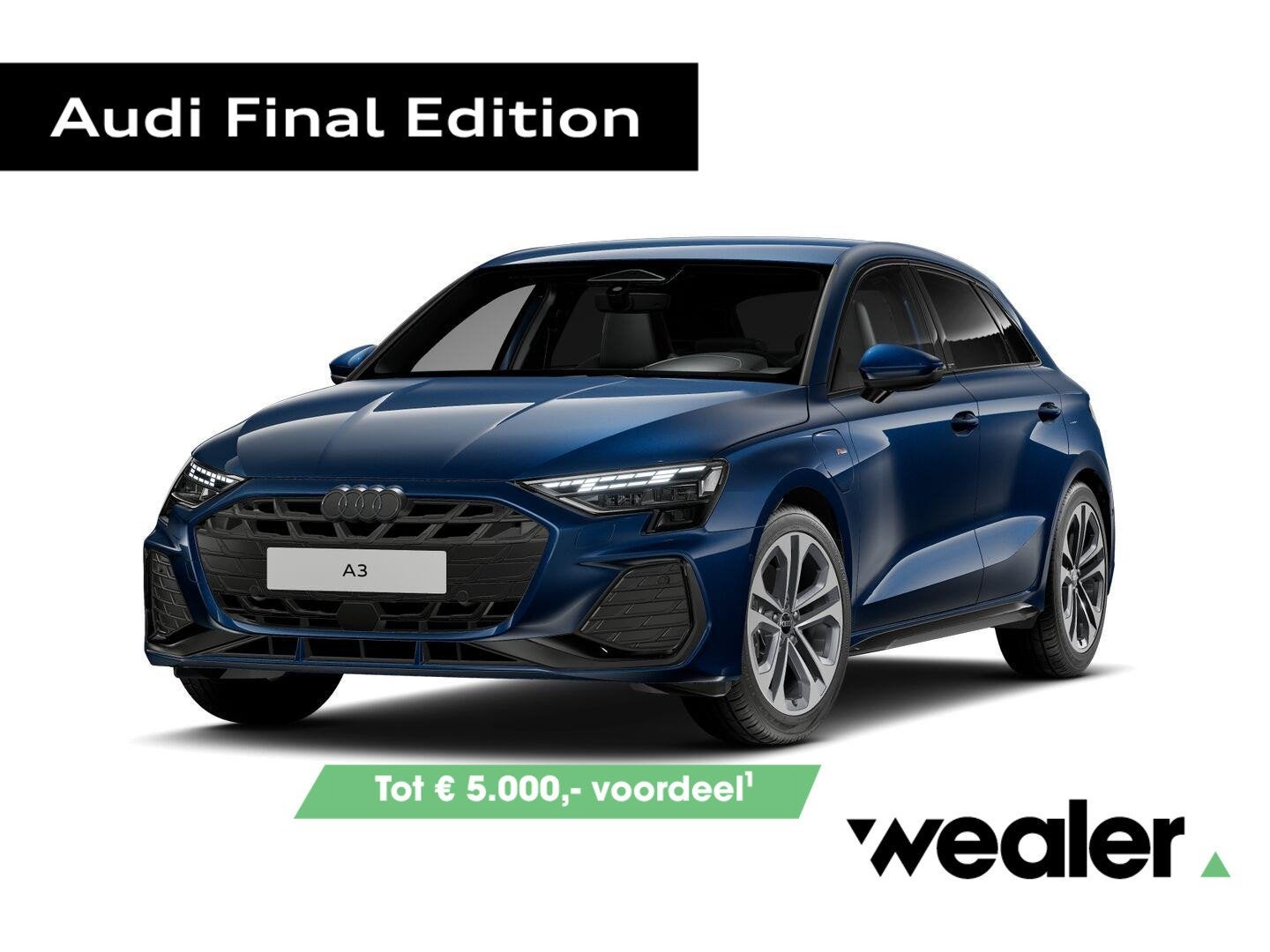 Audi A3 Sportback S edition 40 TFSI e 150 kW / 204 PK Sportb, Auto's, 1498 cc, 150 pk, Blauw, Leder en Stof