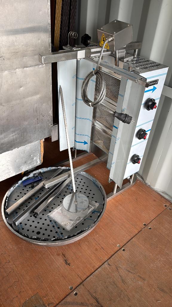 Nieuwe Empero shoarmagrill / dönergrill gas 3 branders RVS, Ophalen, Nieuw, Empero