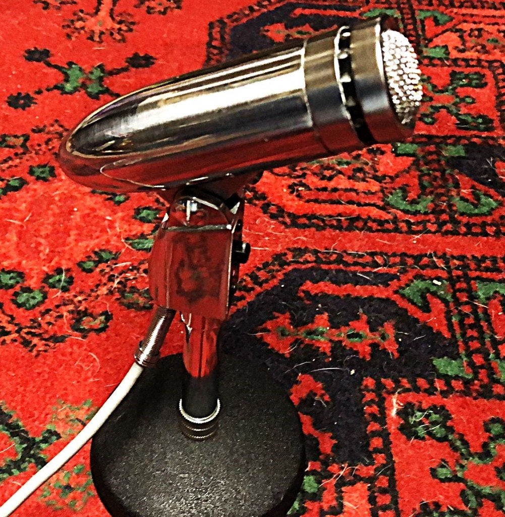 GelosoM59 Vintage1959 Bullit Micro+XLR+originele map werkend, Muziek en Instrumenten, Microfoons, Ophalen of Verzenden, Gebruikt
