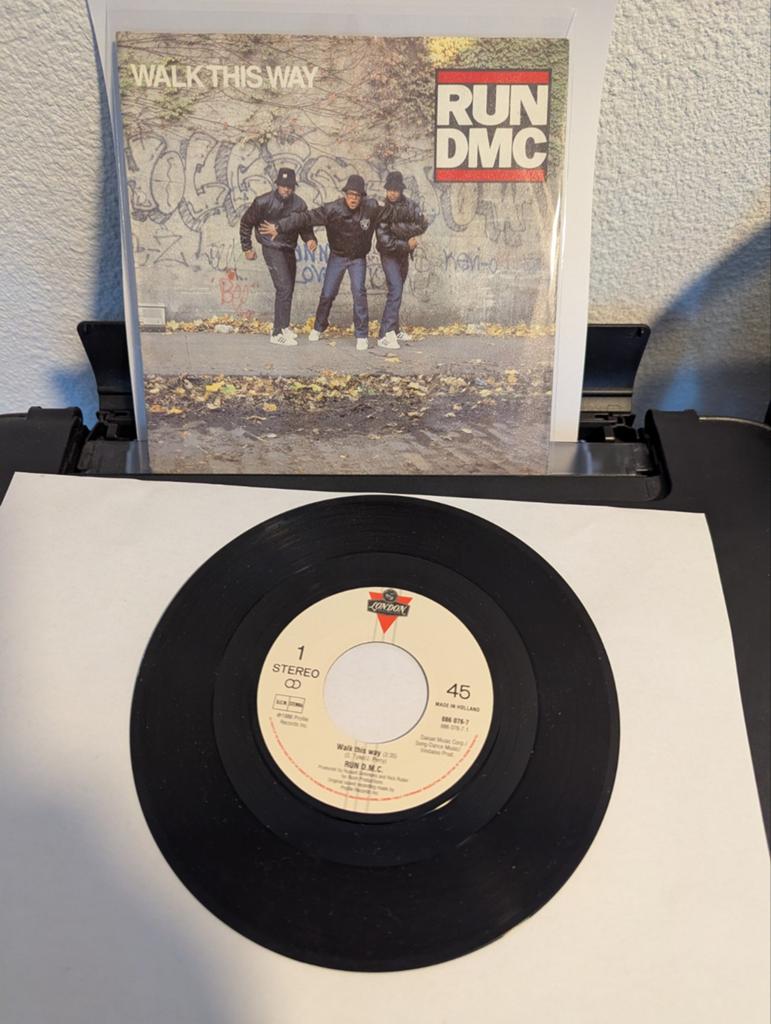 Run DMC - Walk this Way ( vinyl single), Cd's en Dvd's, Vinyl Singles, Ophalen of Verzenden, Gebruikt, Pop, Single