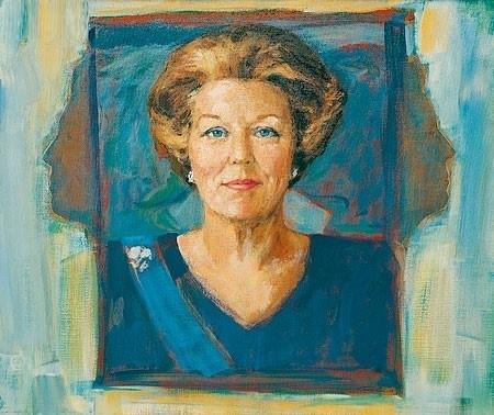 Officieel Statieportret Koningin Beatrix - Carla Rodenburg, Antiek en Kunst, Ophalen of Verzenden