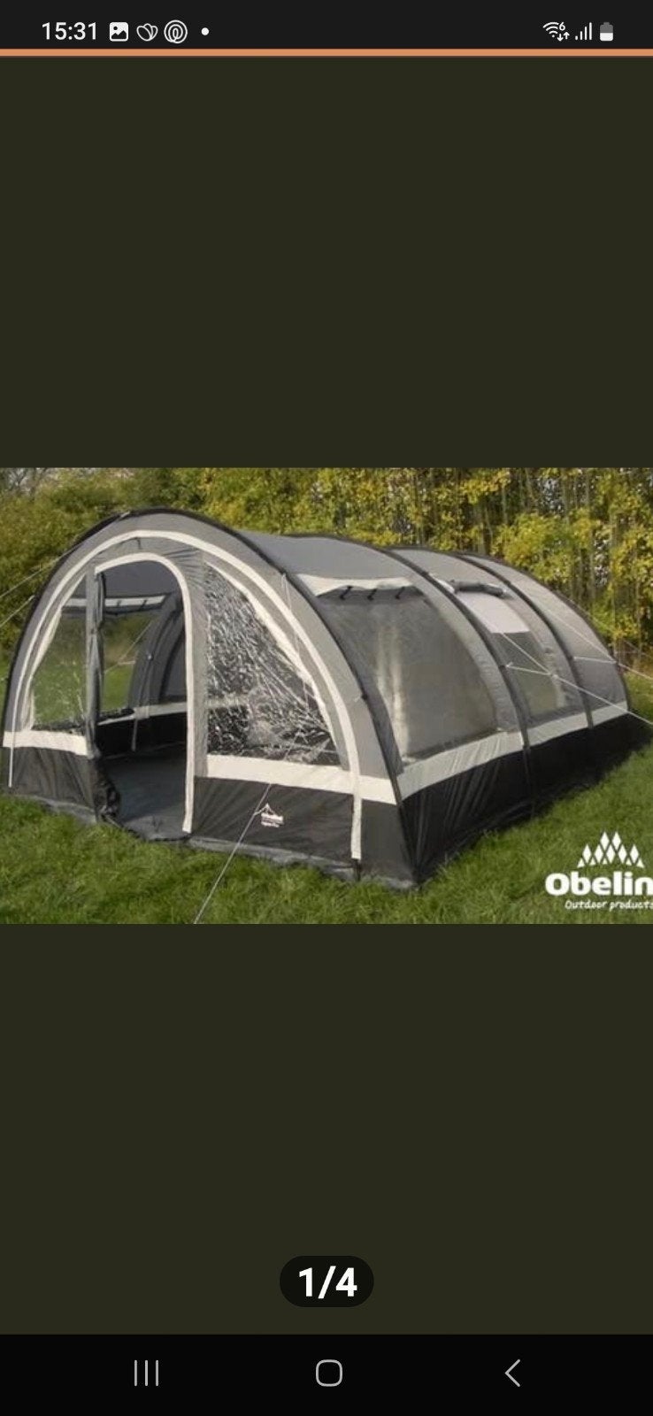 Obelink Lugano 6 Plus tunneltent - Z.G.A.N.!, Caravans en Kamperen, Tenten, Ophalen of Verzenden, Zo goed als nieuw, Tot en met 6