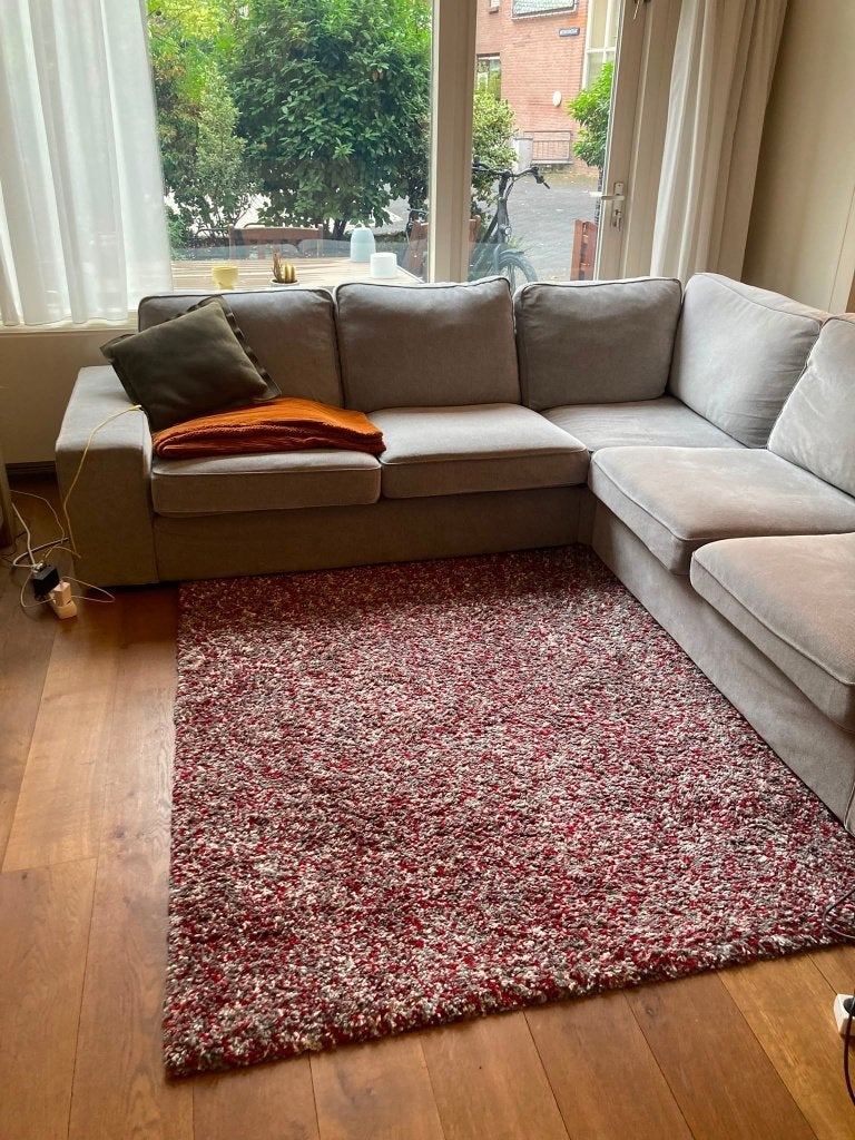 Pluizig tapijt 140 x 200, Huis en Inrichting, Ophalen, 100 tot 150 cm, 200 cm of meer, Grijs