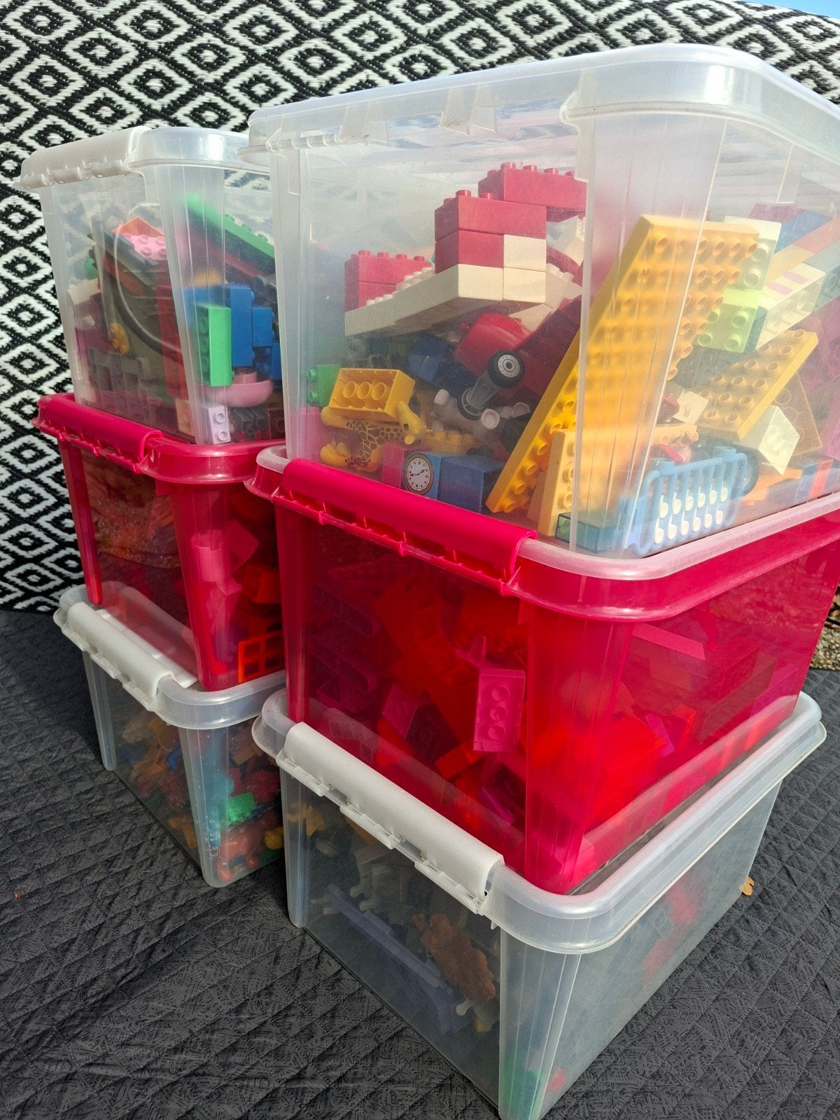 Grote partij Duplo in opbergboxen, Ophalen, Gebruikt, Lego, Losse stenen