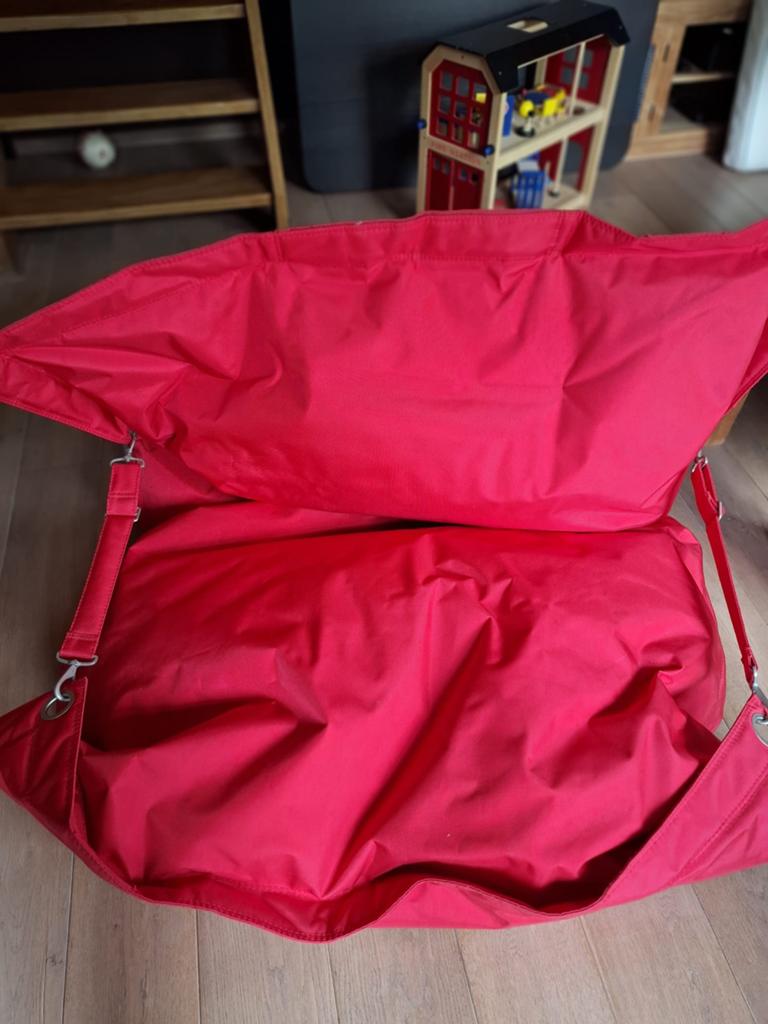 Mooie rode Buggle up Fatboy zitzak, Ophalen, Zo goed als nieuw, Rood, Zitzak