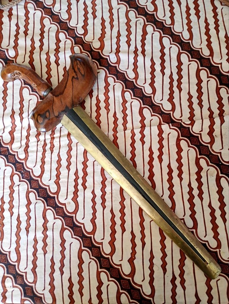 Javaanse Keris Gayaman Surakarta - 7 Luk Pamor Ilining Wari, Antiek en Kunst, Ophalen of Verzenden