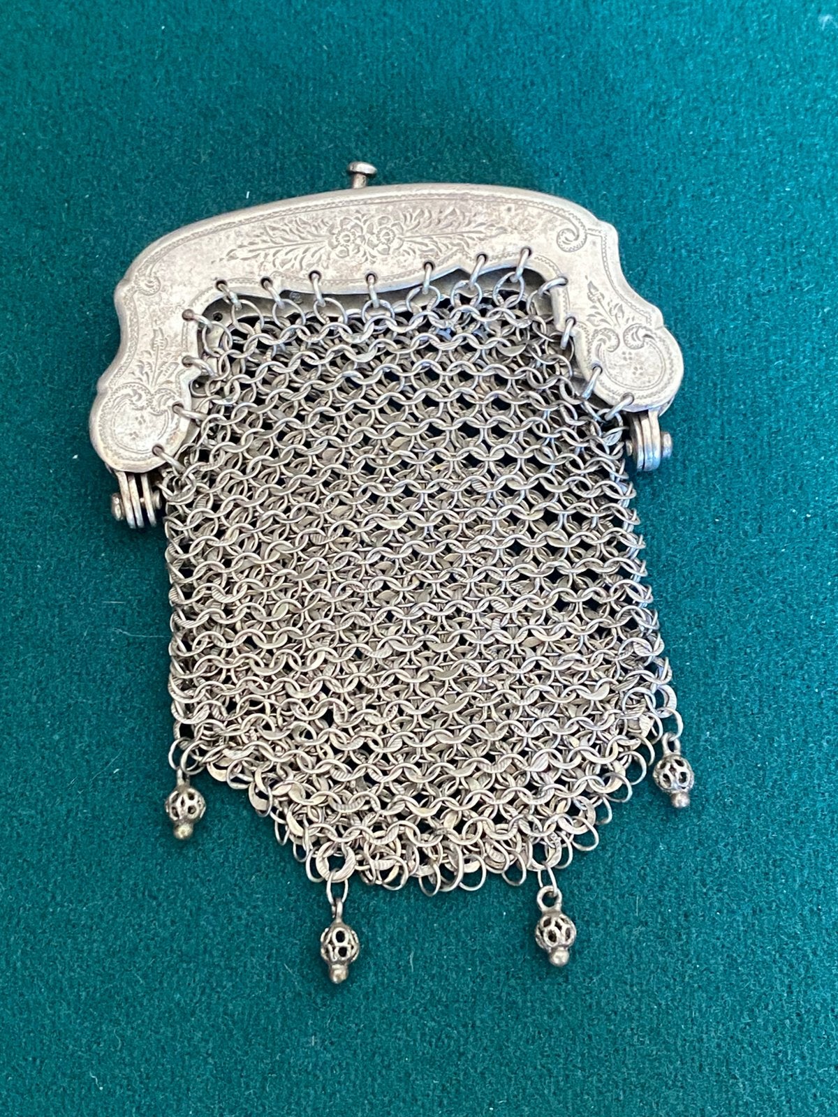 Zilveren maliënkolder portemonnee 1909 | J.C. vd Ree | 835, Ophalen of Verzenden, Zilver