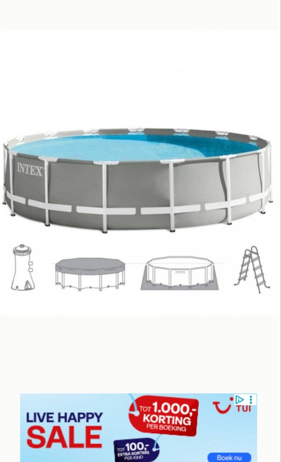 Intex Prism Frame Zwembad 457x107 cm - Compleet Set, Tuin en Terras, Zwembaden, 80 tot 120 cm, Rond, 300 cm of meer, Ophalen of Verzenden