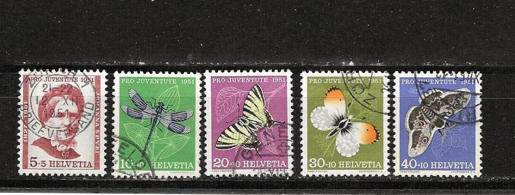 Zwitserland 561-565, Ophalen of Verzenden, Gestempeld