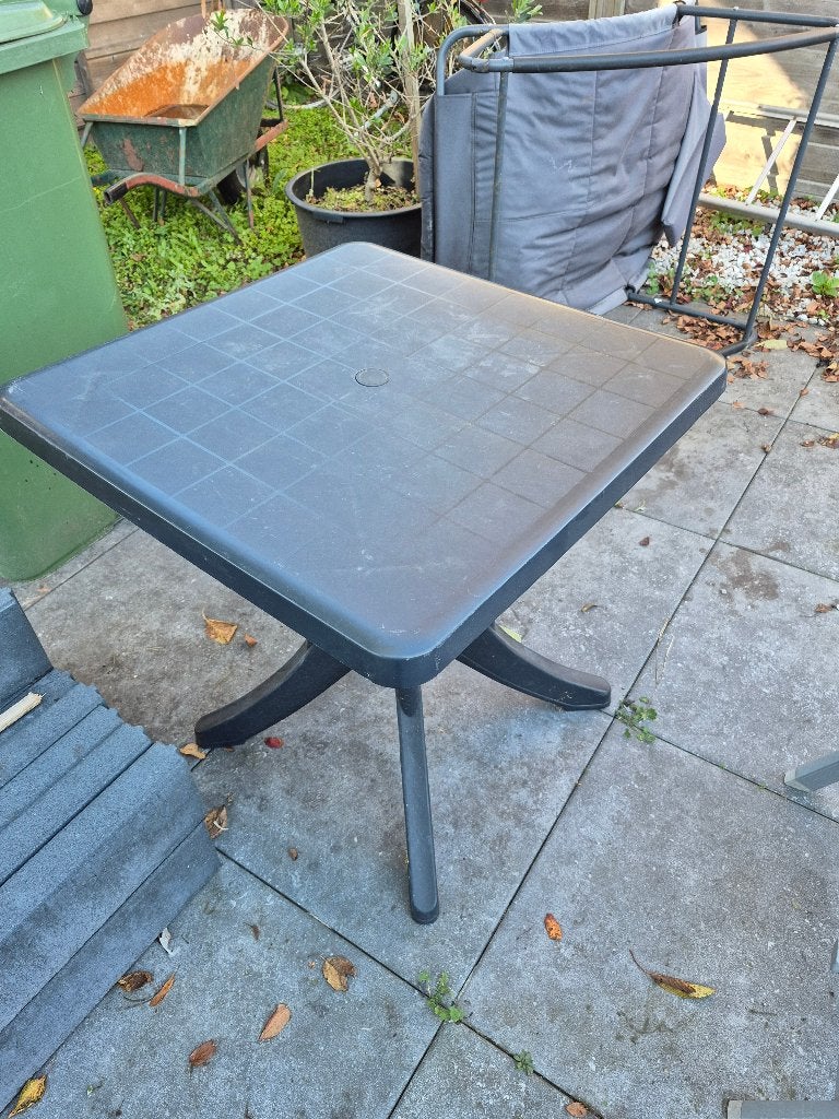 Kleine tuintafel, Ophalen, Gebruikt, Vierkant, Plastic