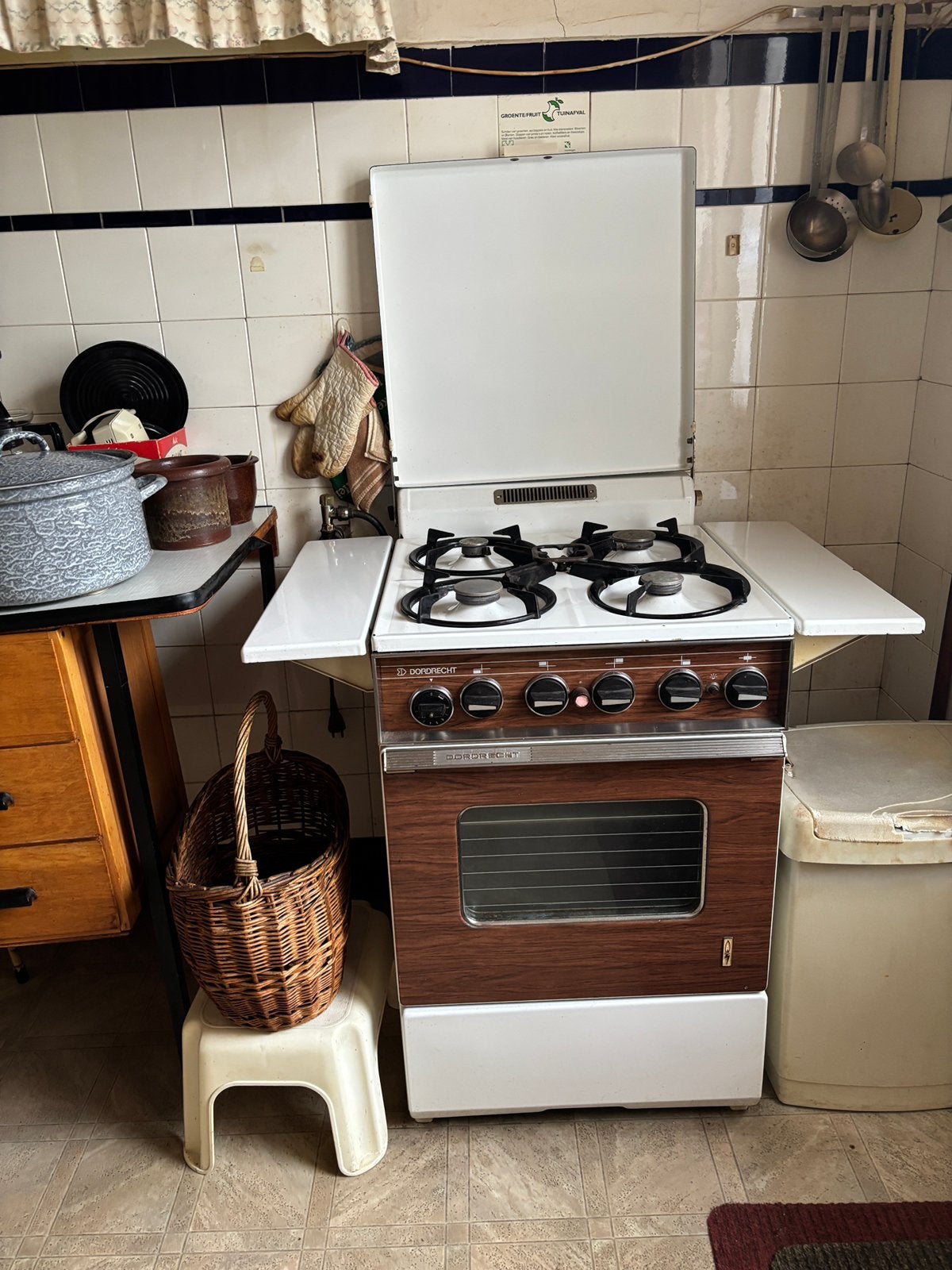 Vintage Dordrecht gasfornuis – retro jaren 60/70 – werkend, Ophalen, Huis en Inrichting