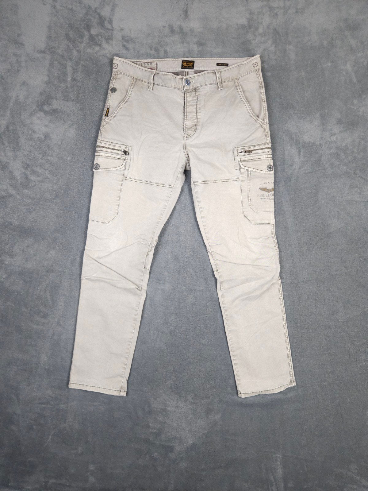 Pme Legend Broek Cargo W36 L32 Beige Jeans Pall Mall., W36 - W38 (confectie 52/54), Overige kleuren, Verzenden, .