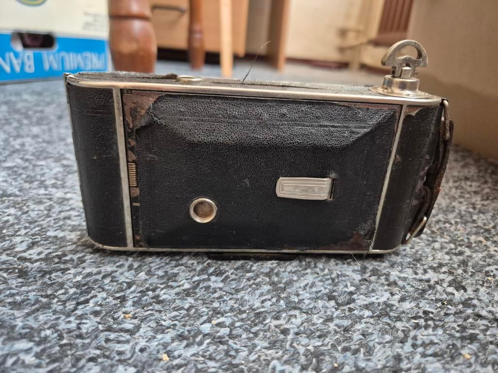 BEIER antieke opvouwbare camera met leren tasje - Decoratie, Ophalen of Verzenden, Niet werkend, Compact, Overige Merken