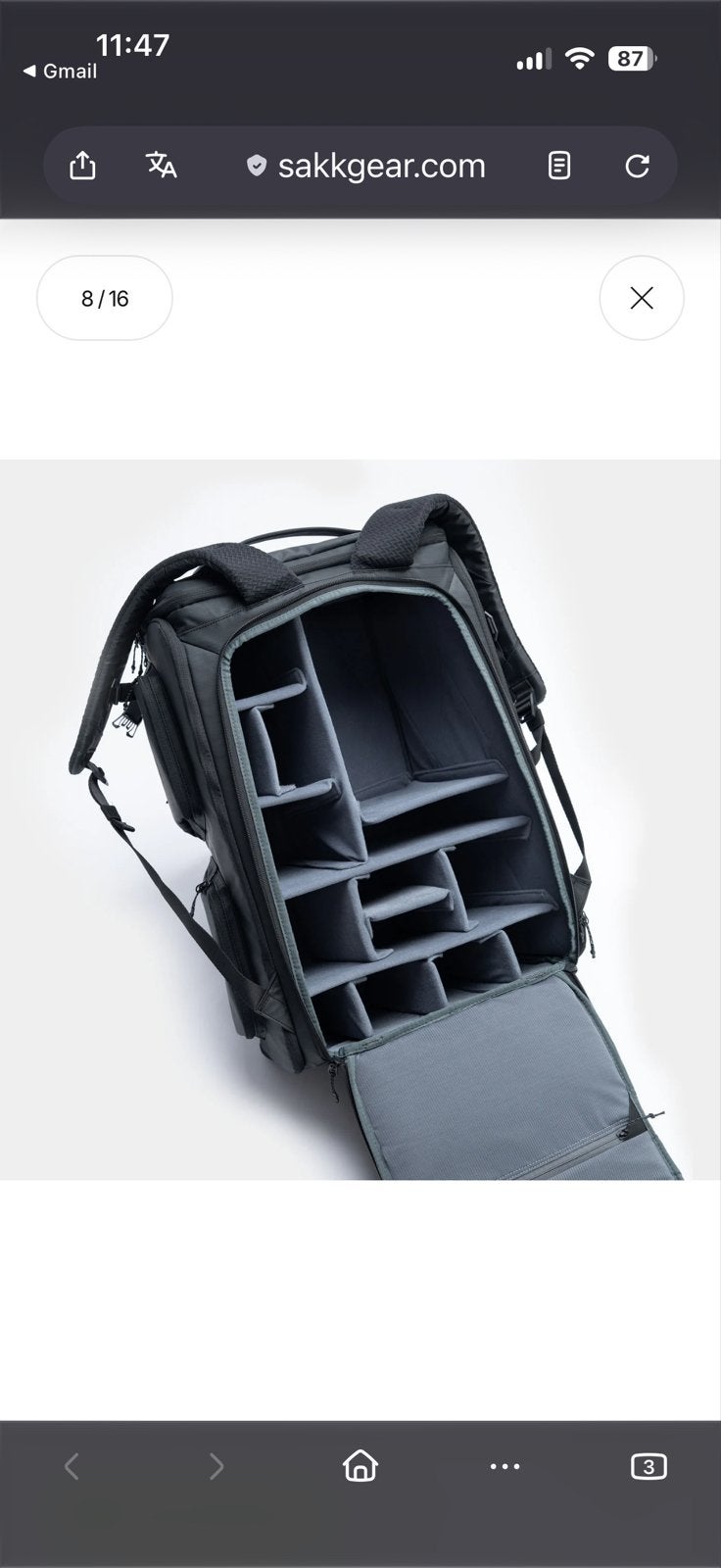 Sakkgear Sakk Pack V2  cameratas/rugzak, Overige merken, Rugtas, Gevoerd, Ophalen of Verzenden