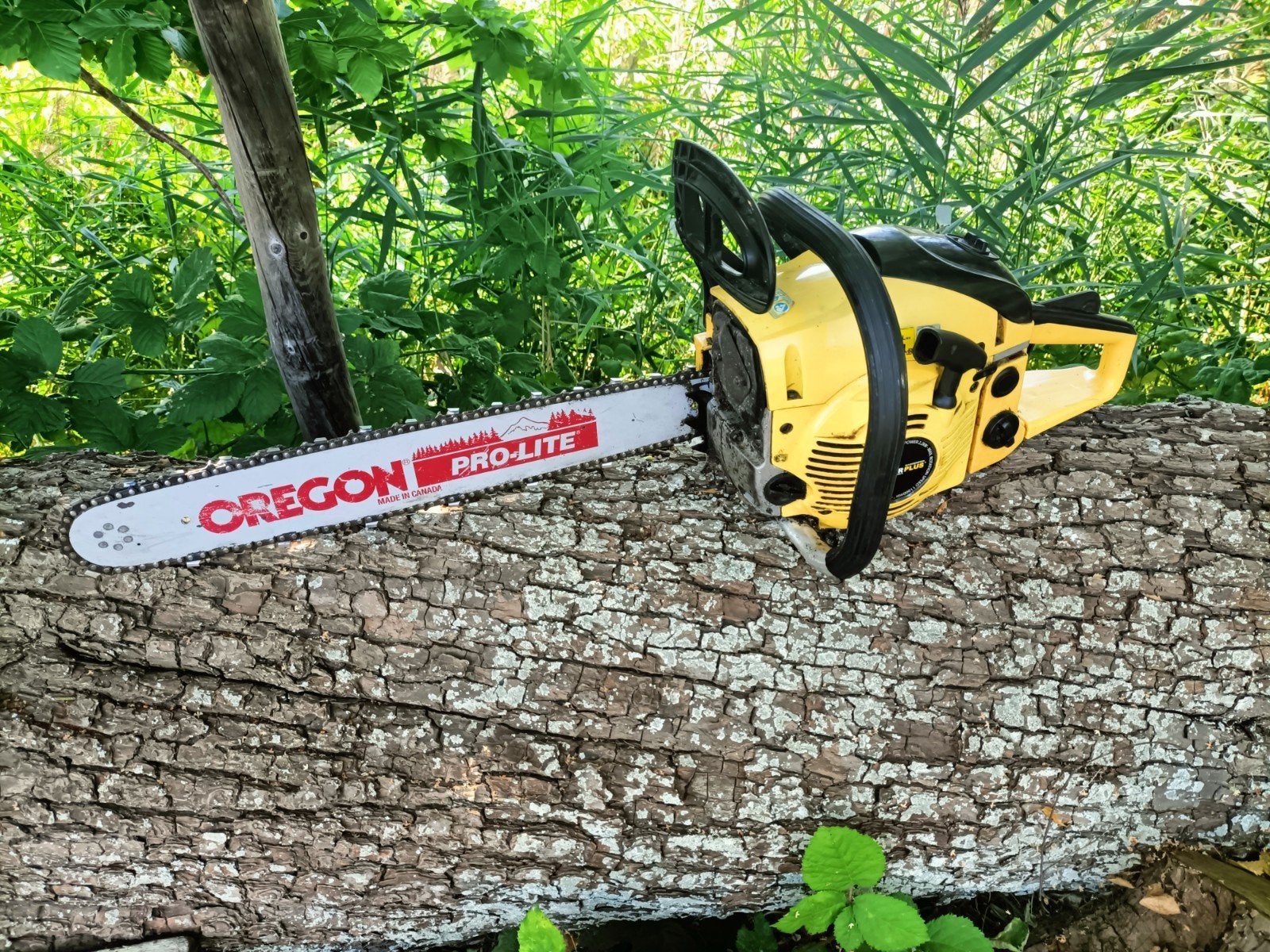 Powerplus GardenPro benzine kettingzaag 49,3 cc – 50 cm, Doe-het-zelf en Verbouw, Gereedschap | Zaagmachines, Ophalen, Gebruikt