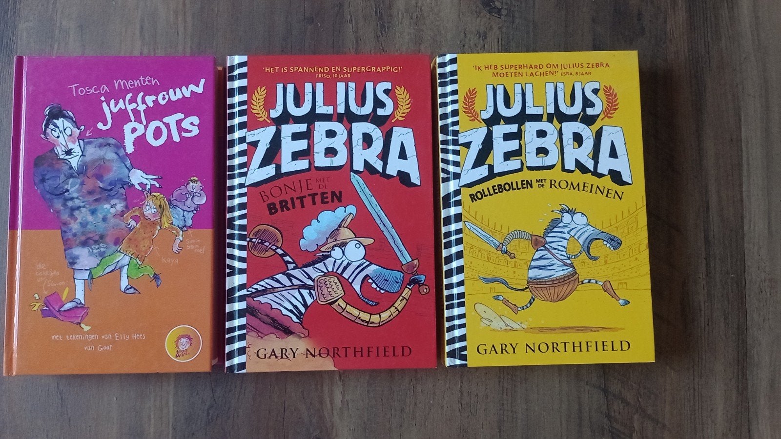 Juffrouw Pots & Julius Zebra Boekenpakket - 3 kinderboeken, Ophalen of Verzenden, Zo goed als nieuw, Fictie