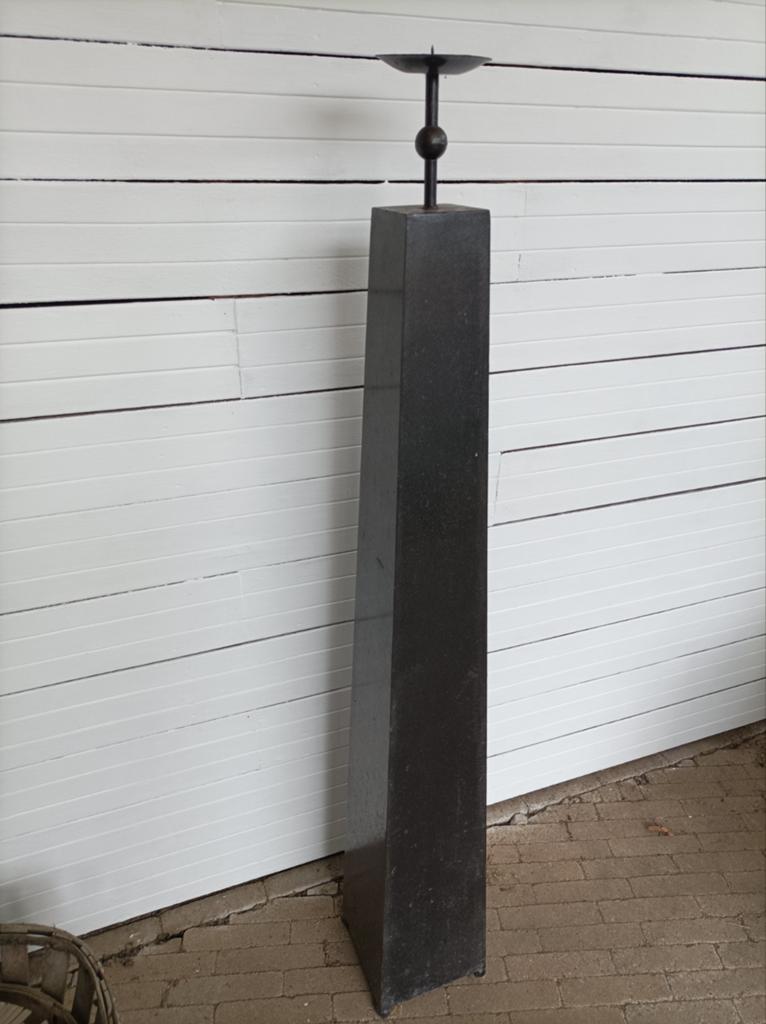 Grote metalen kandelaar 142 cm., Huis en Inrichting, Woonaccessoires | Kandelaars en Kaarsen, Ophalen, Metaal, 75 cm of meer
